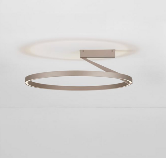 NL Mocha Semi Flush Ring Ceiling Light 60cm - ID 14501