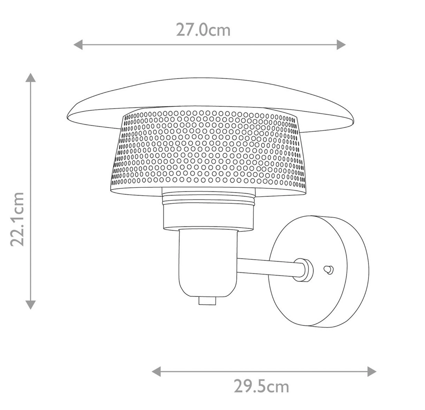 Grey and Silver External Wall Lantern - ID 14604