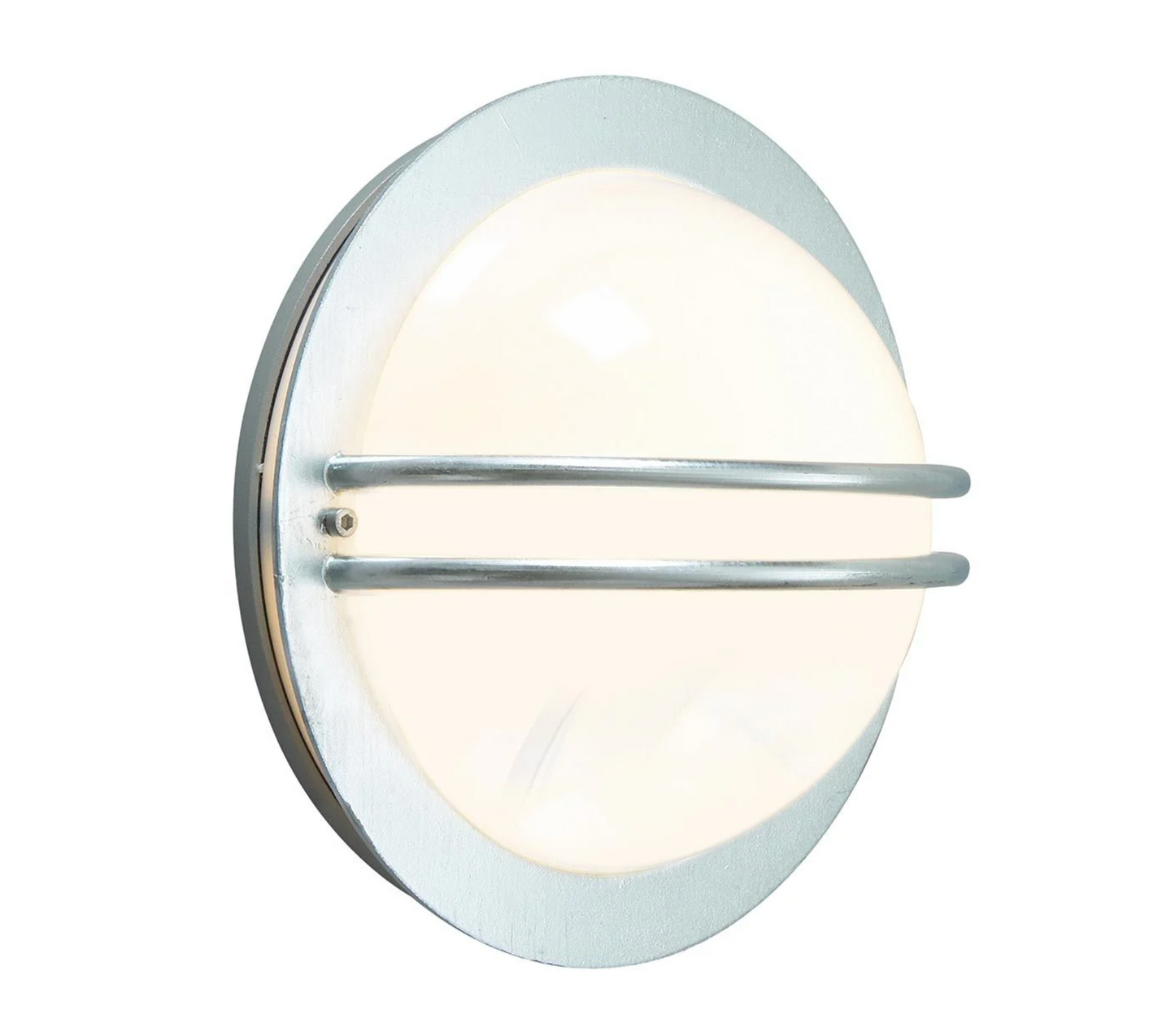Exterior Eye Bulkhead Wall Light Galvanised/Opal - ID 14638
