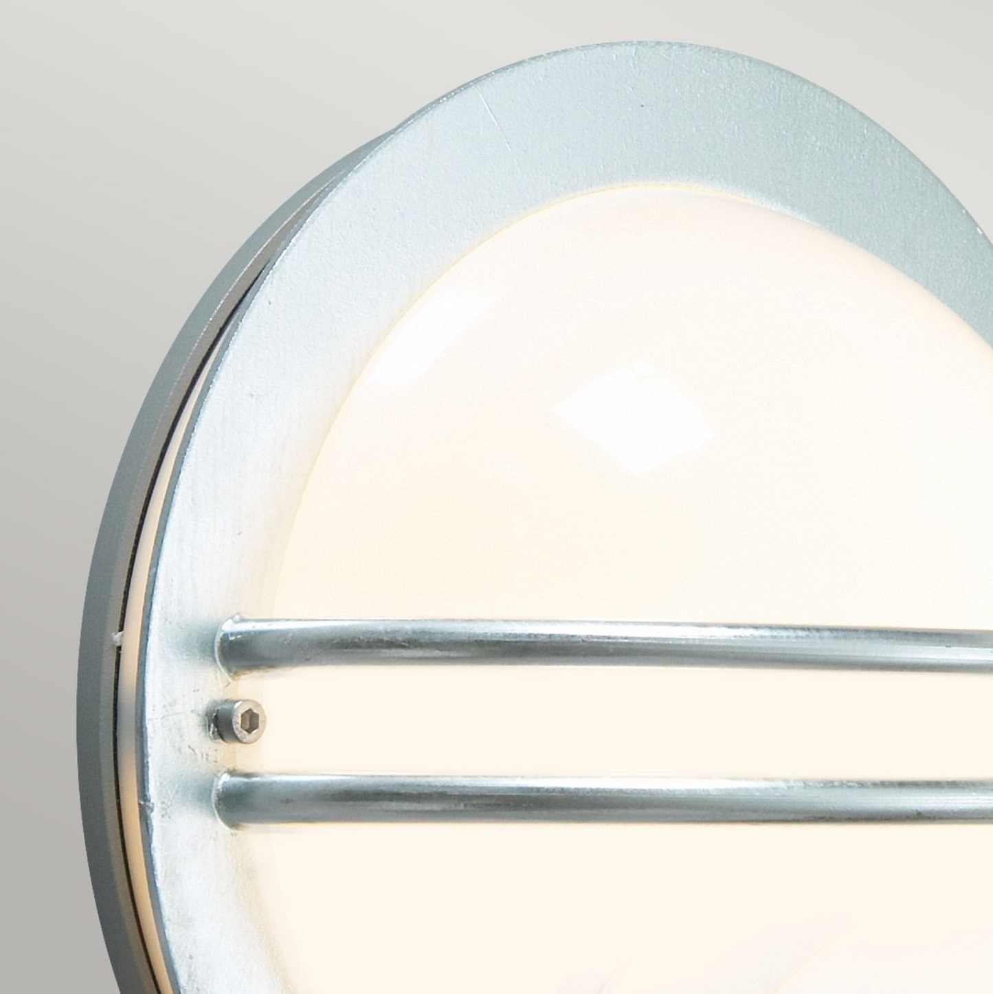 Exterior Eye Bulkhead Wall Light Galvanised/Opal - ID 14638