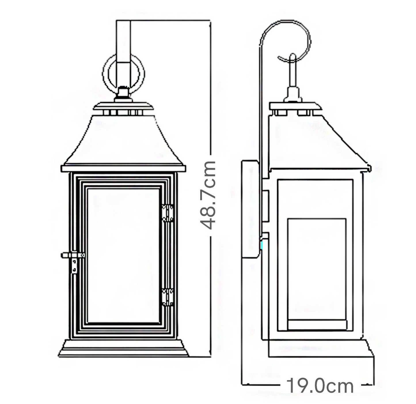 Herd 1lt Medium Exterior Wall Lantern - ID 14648