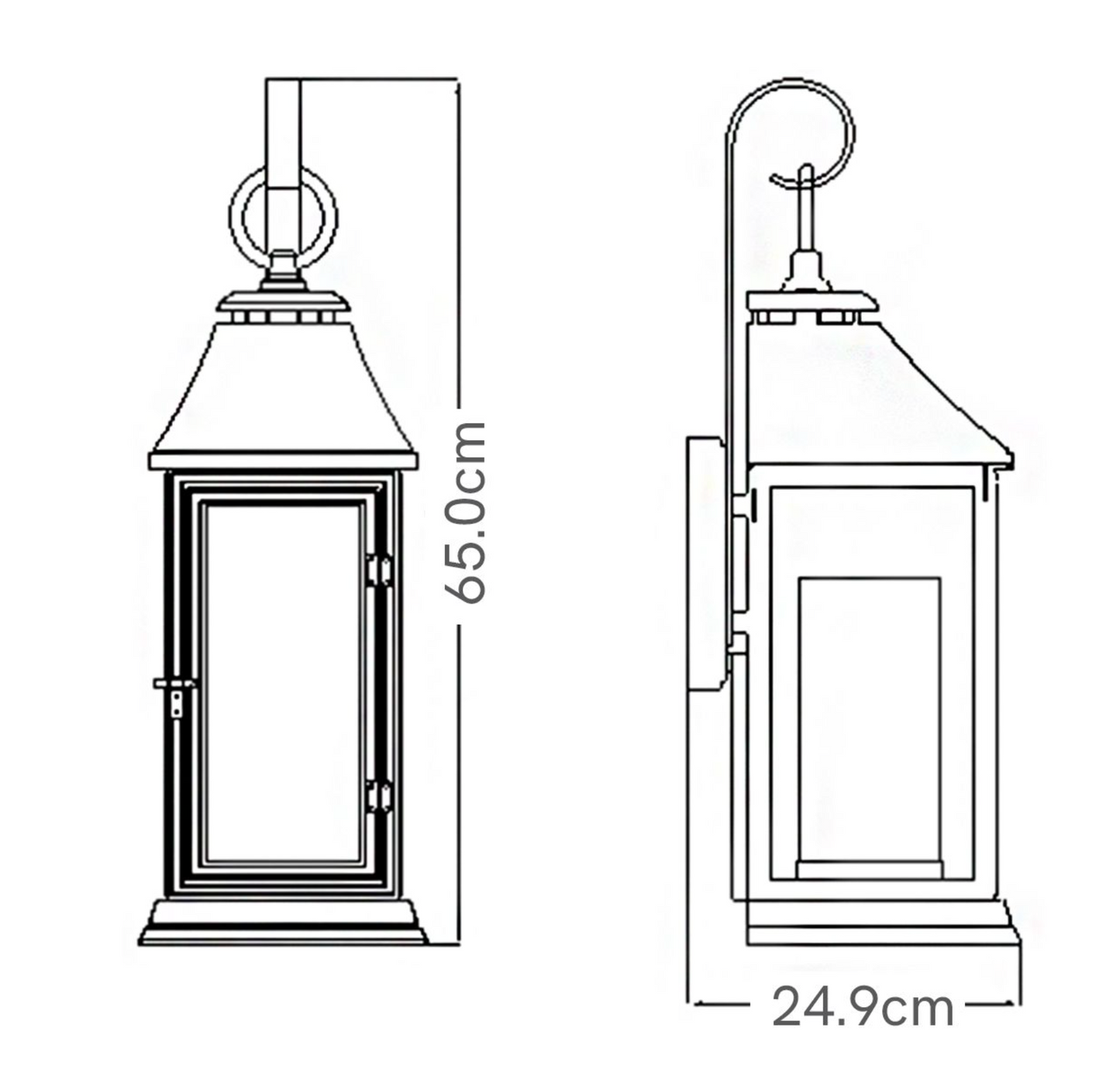 Herd Weathered Zinc Large Exterior Wall Lantern - ID 14649