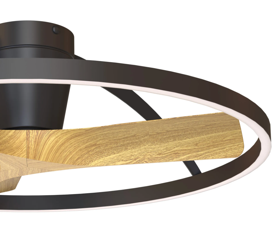 NEP Small Black/Wood Ceiling Fan - ID 14664
