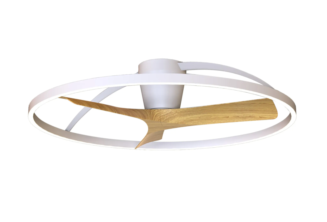 Everest Large White/Wood Ceiling Fan - ID 14672