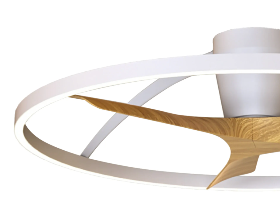 Everest Large White/Wood Ceiling Fan - ID 14672