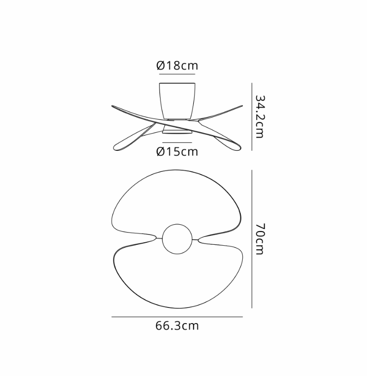 River 70cm Black/Wood 18W LED Ceiling Fan - ID 14703