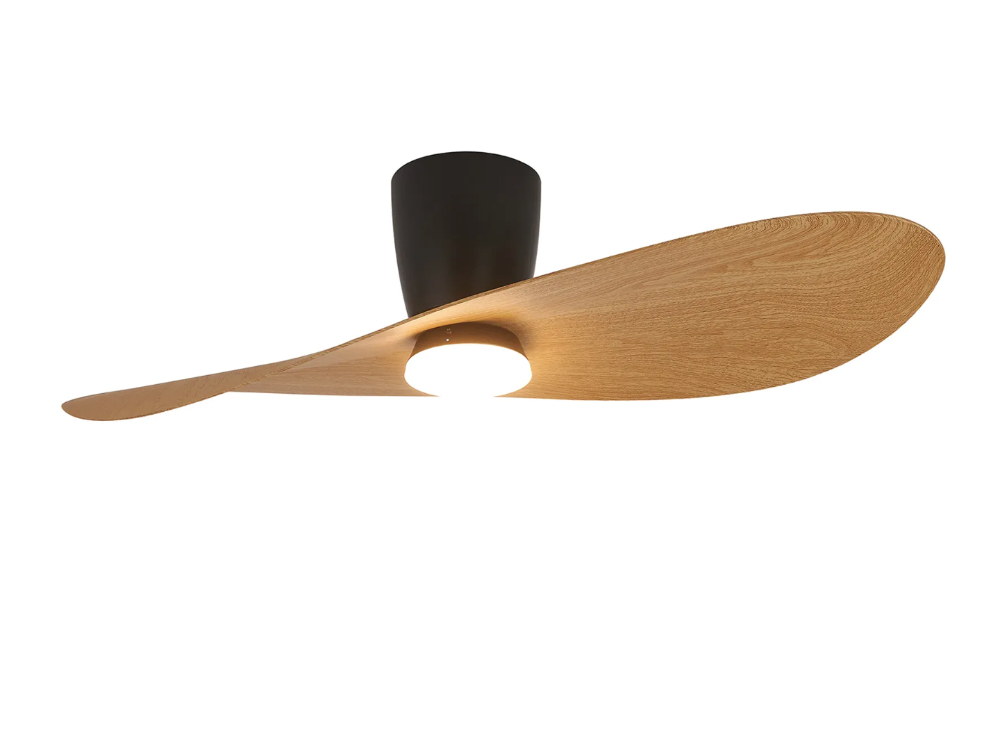 Paddle 112cm Black/Wood 18W LED Ceiling Fan - ID 14711