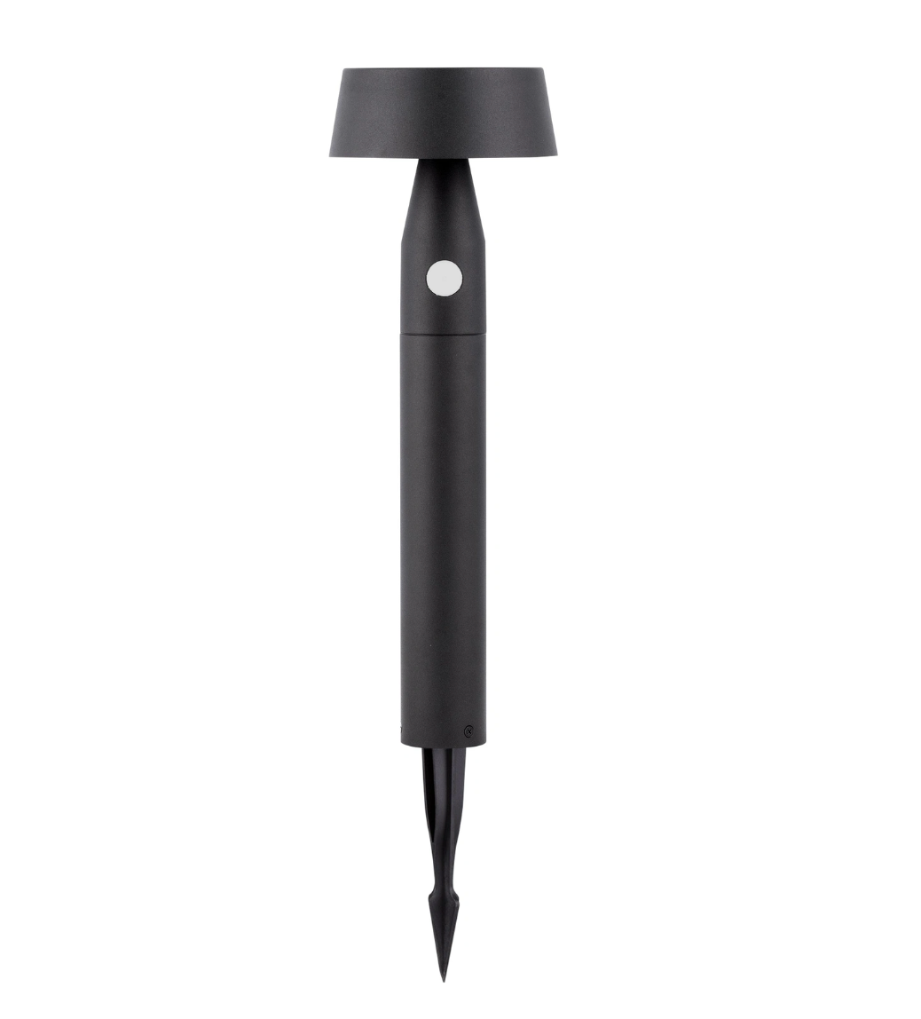 Terra 50cm Black Solar Powered Exterior PIR Bollard - ID 14716