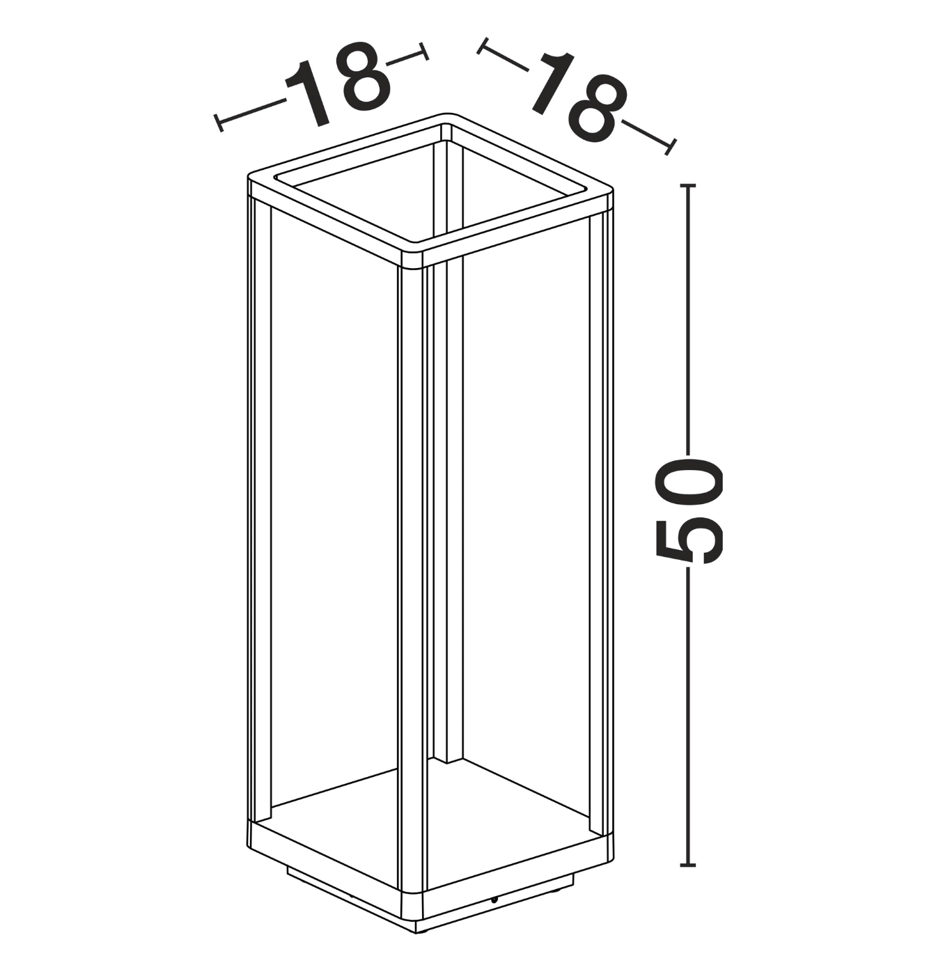 Haze Dark Anthracite Exterior 9W Box Bollard - ID 14745