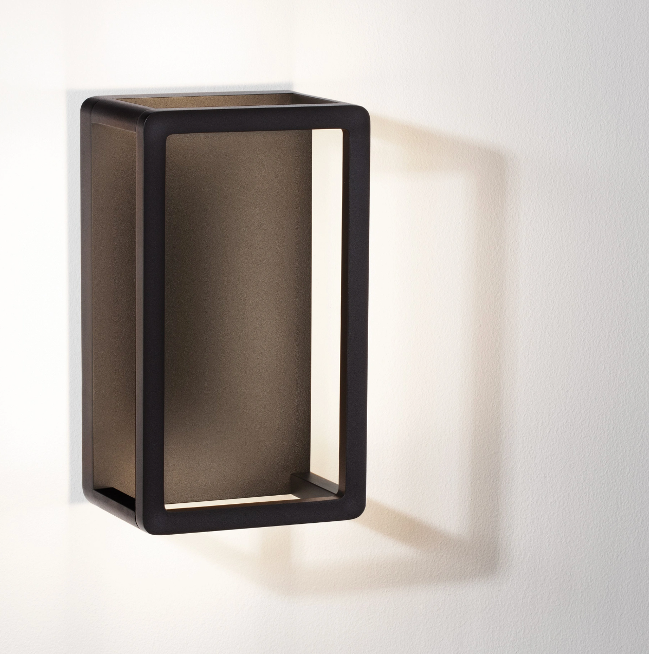 Brume Dark Anthracite Exterior Wall 9W Box Lantern - ID 14748