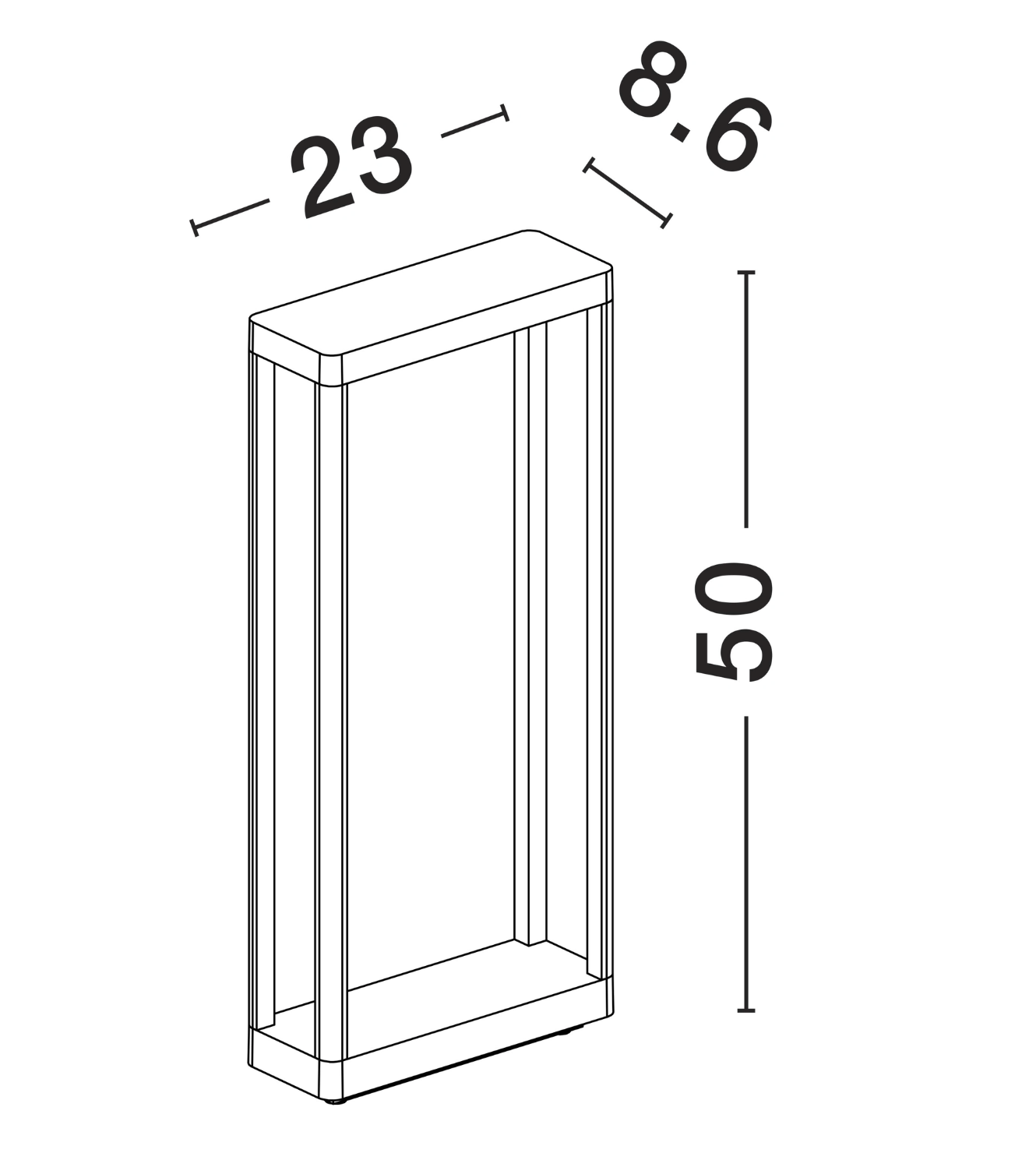 Dirac Medium Dark Anthracite Exterior 8W Box Bollard - ID 14752
