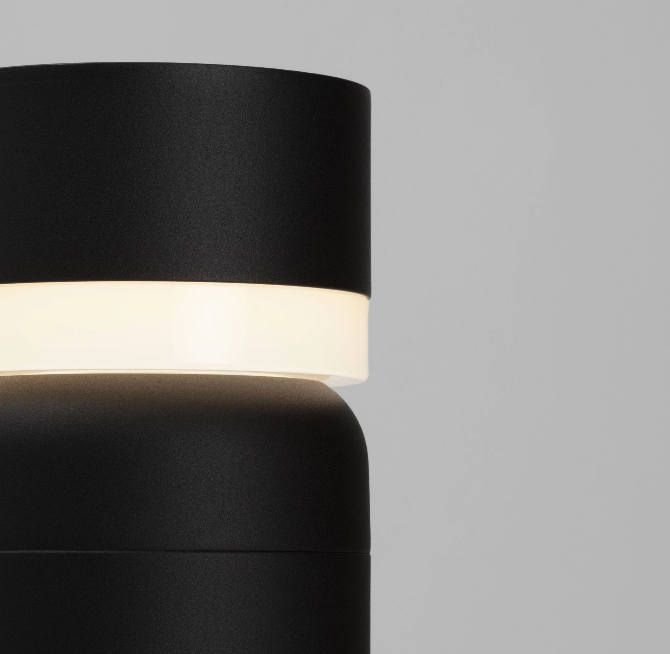 Skye Large Sandy Black Exterior Round Bollard - ID 14767