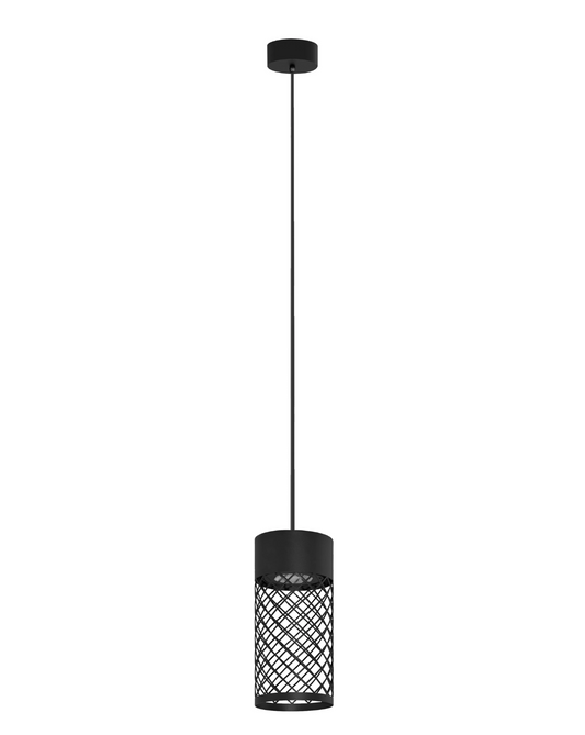 Crue Sandy Black Intwined Metal Exterior Pendant - ID 14768
