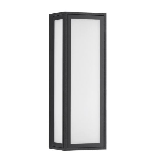 Talsa Black Rectangular Decorative Exterior Coastal Box Lantern - ID 14787
