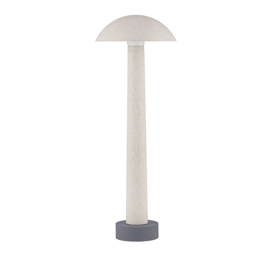 Morel 55cm White Sandstone Cement Exterior Coastal Bollard - ID 14797