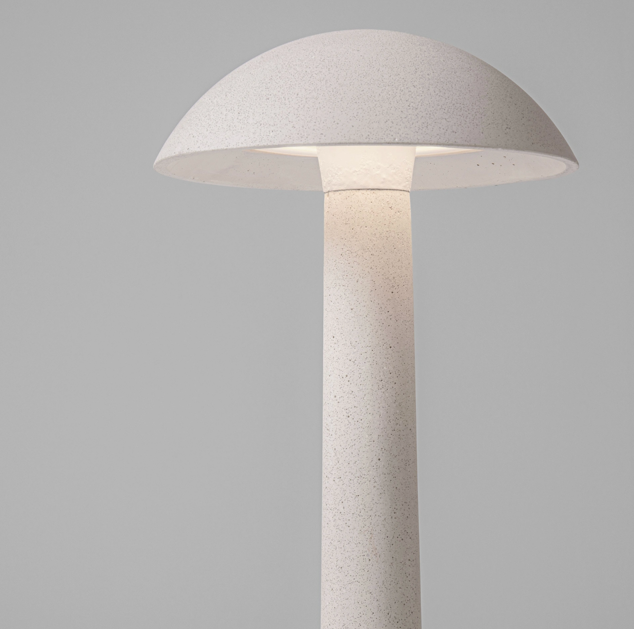 Morel 55cm White Sandstone Cement Exterior Coastal Bollard - ID 14797
