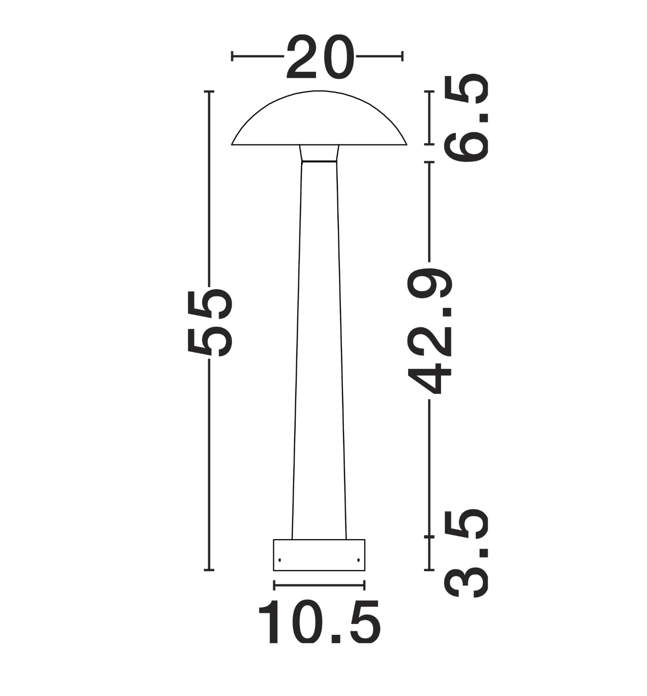 Morel 55cm White Sandstone Cement Exterior Coastal Bollard - ID 14797