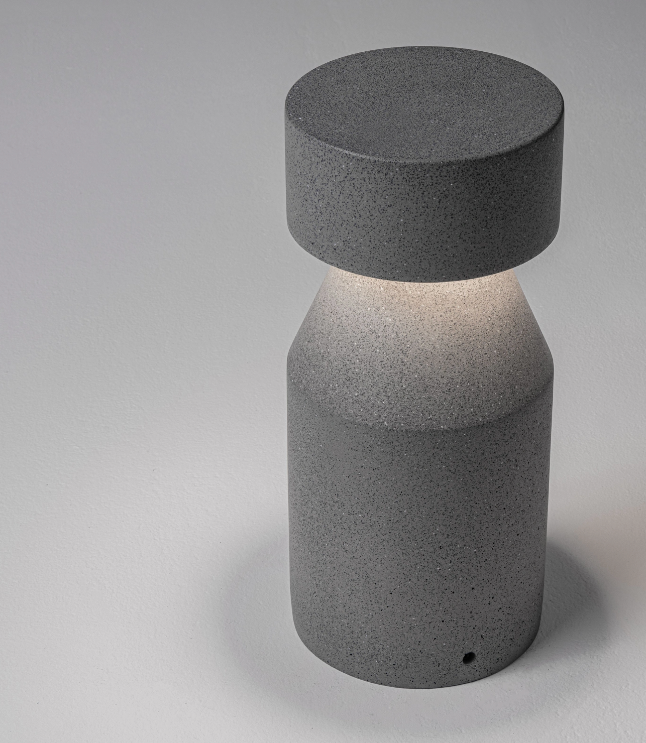 Gizmo 35.5cm Black Sandstone Cement Exterior Coastal Bollard - ID 14799