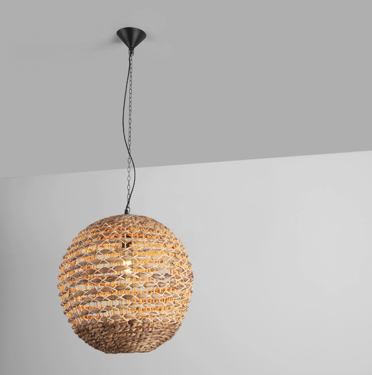 Sari Sphere Natural Woven Pendant Light - ID 14816