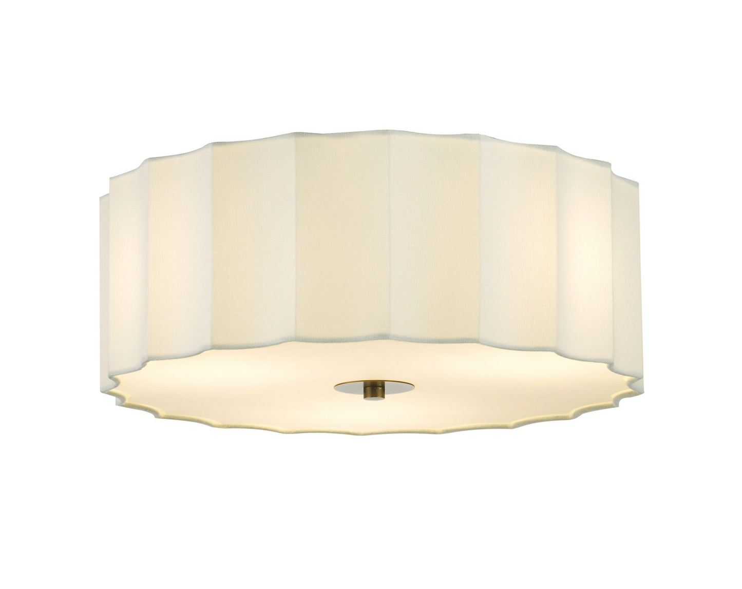 Flush Ceiling Light With Scalloped Shade - ID 14829