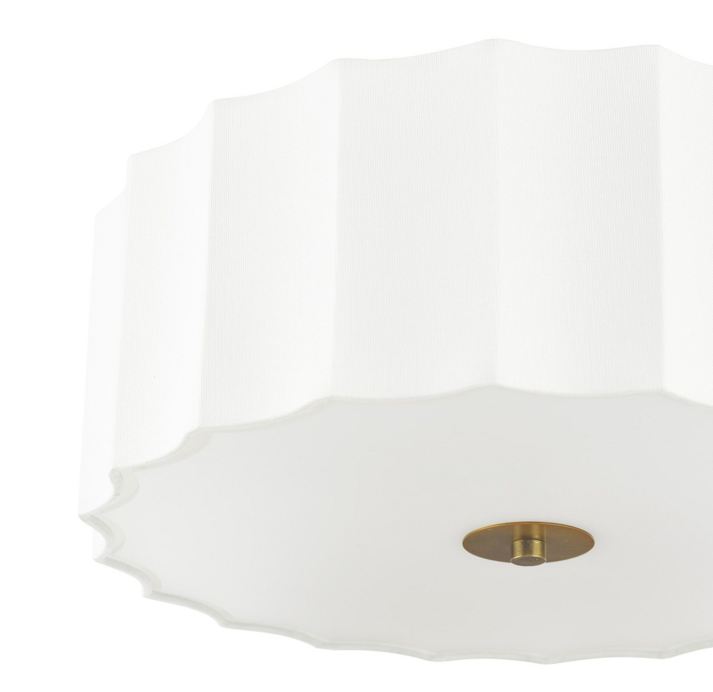 Flush Ceiling Light With Scalloped Shade - ID 14829