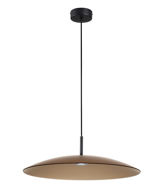 Life 60cm Mocha Brown Glass Disc Pendant - ID 14833