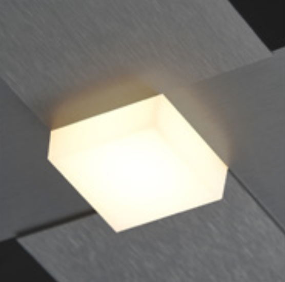 Grossmann Creo Single Black Flush Wall/Ceiling Light - ID 14854