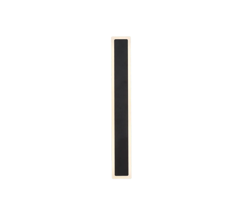 Black 60cm Rectangular Exterior IP65 Wall Light - ID 14911