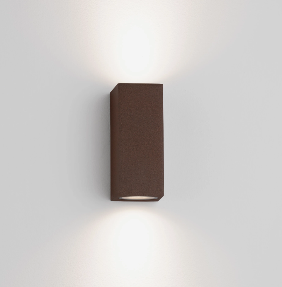 TOME Corten IP65 Outdoor 2lt Wall Light - ID 14923