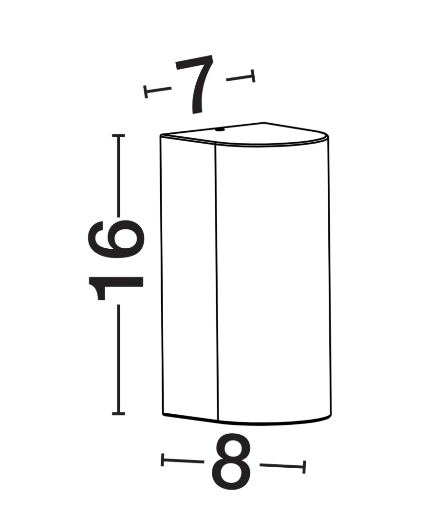 MORT Brown IP65 Outdoor Up Down Wall Light - ID 14930