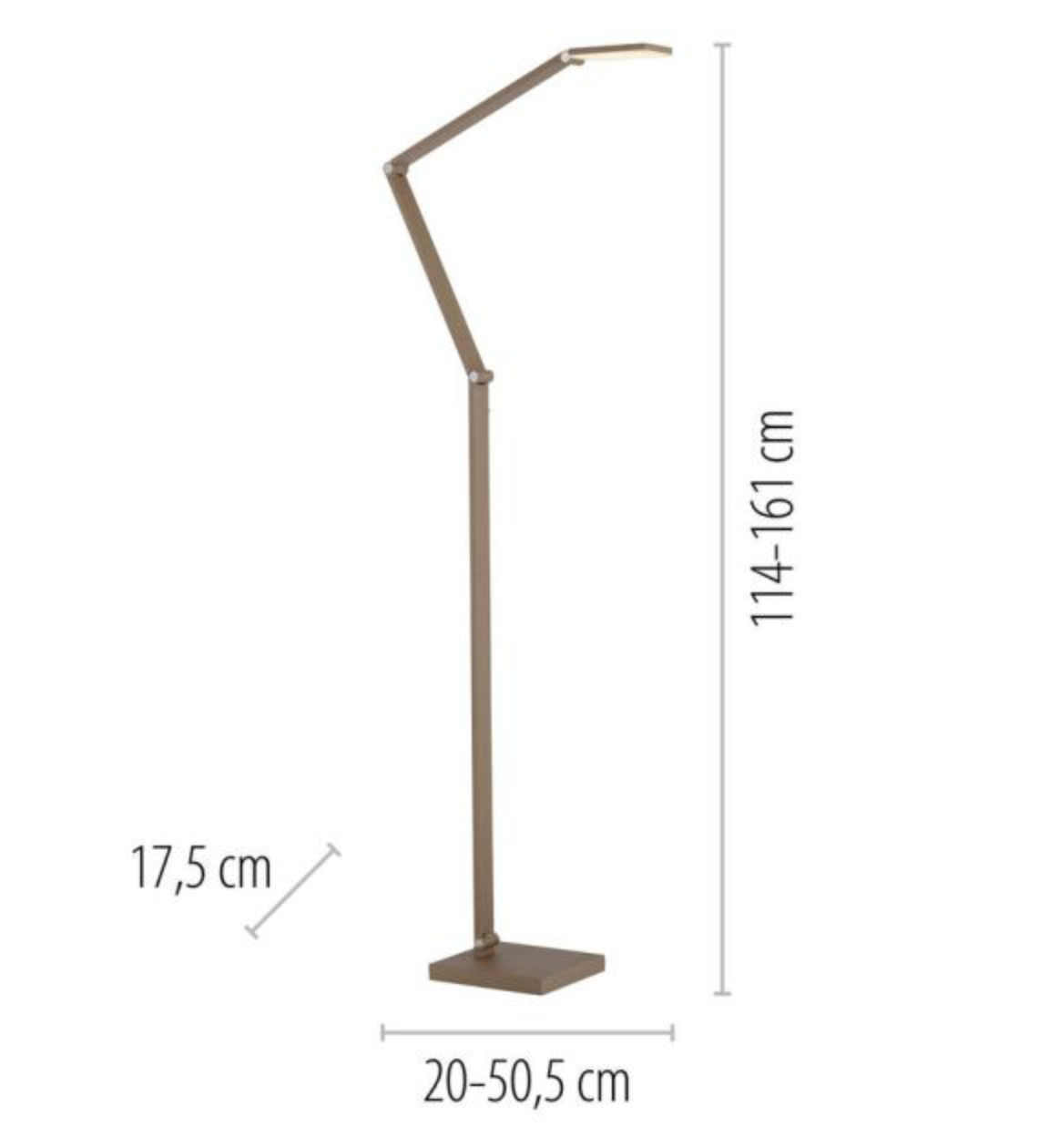 YAMS Adjustable Bronze 8W LED Floor Lamp - ID 14959