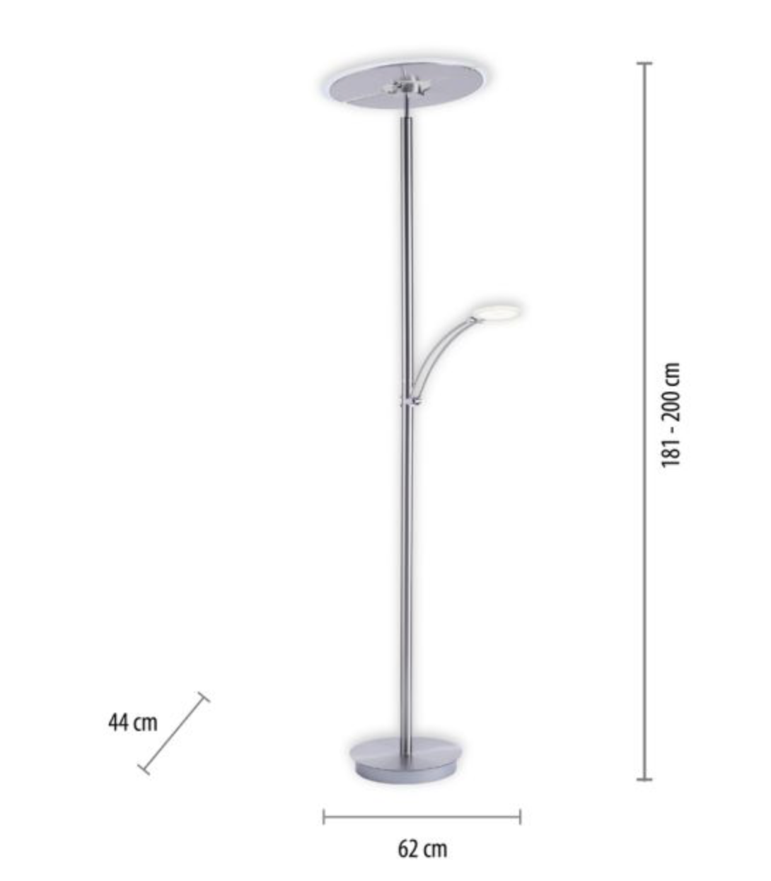 TRUM Adjustable Steel Mother and Child Floor Lamp - ID 14966