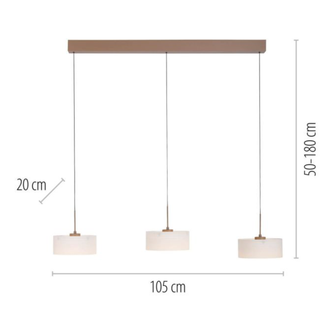 MAKI Sand LED Linear 3-Light Pendant - ID 14979