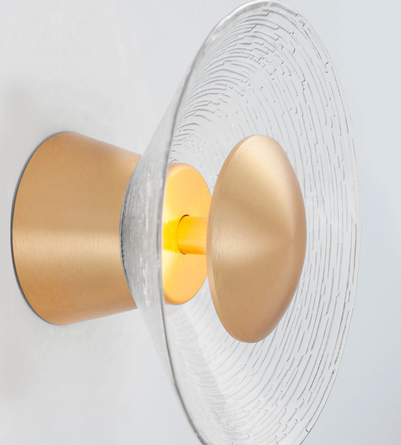 LIS Textures Acrylic and Brass Gold 20cm Wall Light - ID 15019