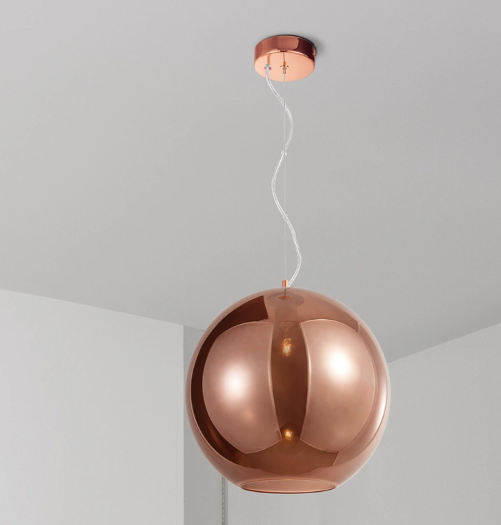 PIAK Chrome and Copper Single Pendant - ID 15020