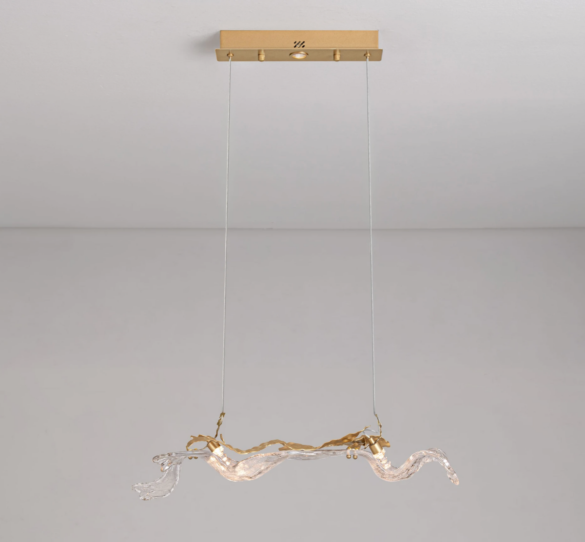 Sevra Gold Steel and Glass LED Single Pendant - ID 15054