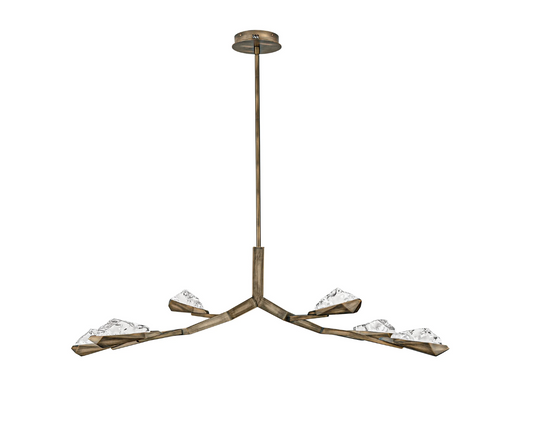 Tera Decorative Antique Brass Medium Suspension Light - ID 15061