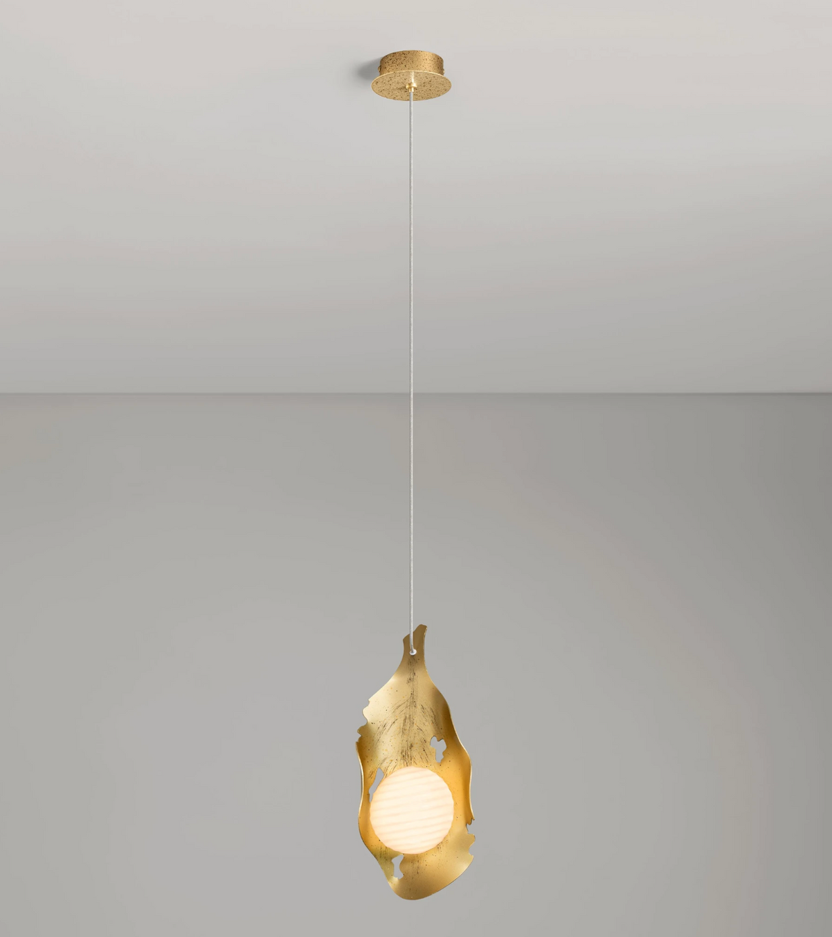 Rola Gold Steel & Opal Decorative Single Pendant - ID 15073