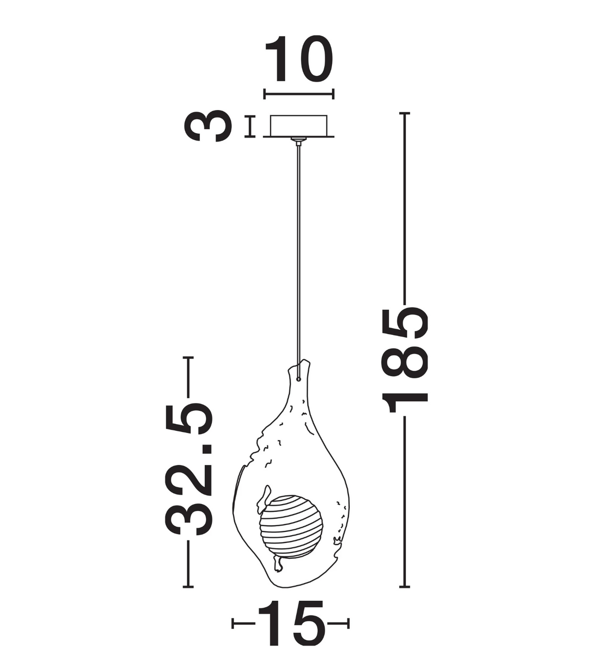 Rola Gold Steel & Opal Decorative Single Pendant - ID 15073