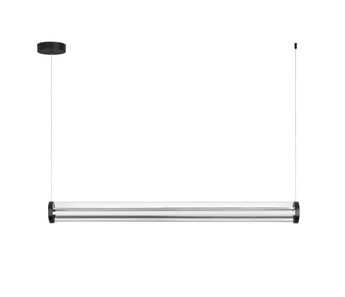 Doce Black and Clear Glass Linear Bar Pendant - ID 15079