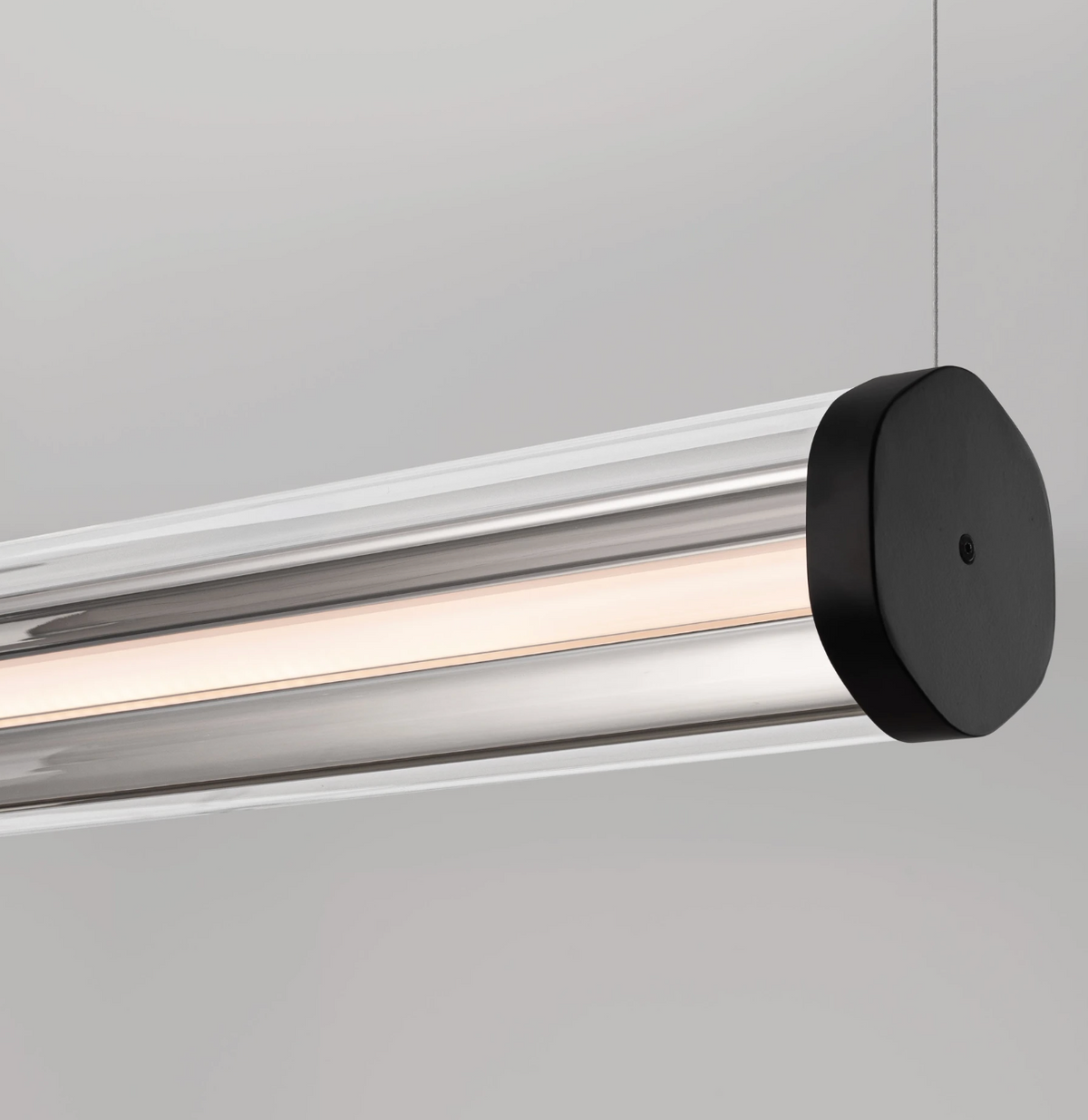 Doce Black and Clear Glass Linear Bar Pendant - ID 15079