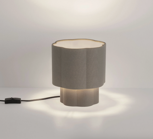OSY Scalloped Grey Table Lamp - ID 15087