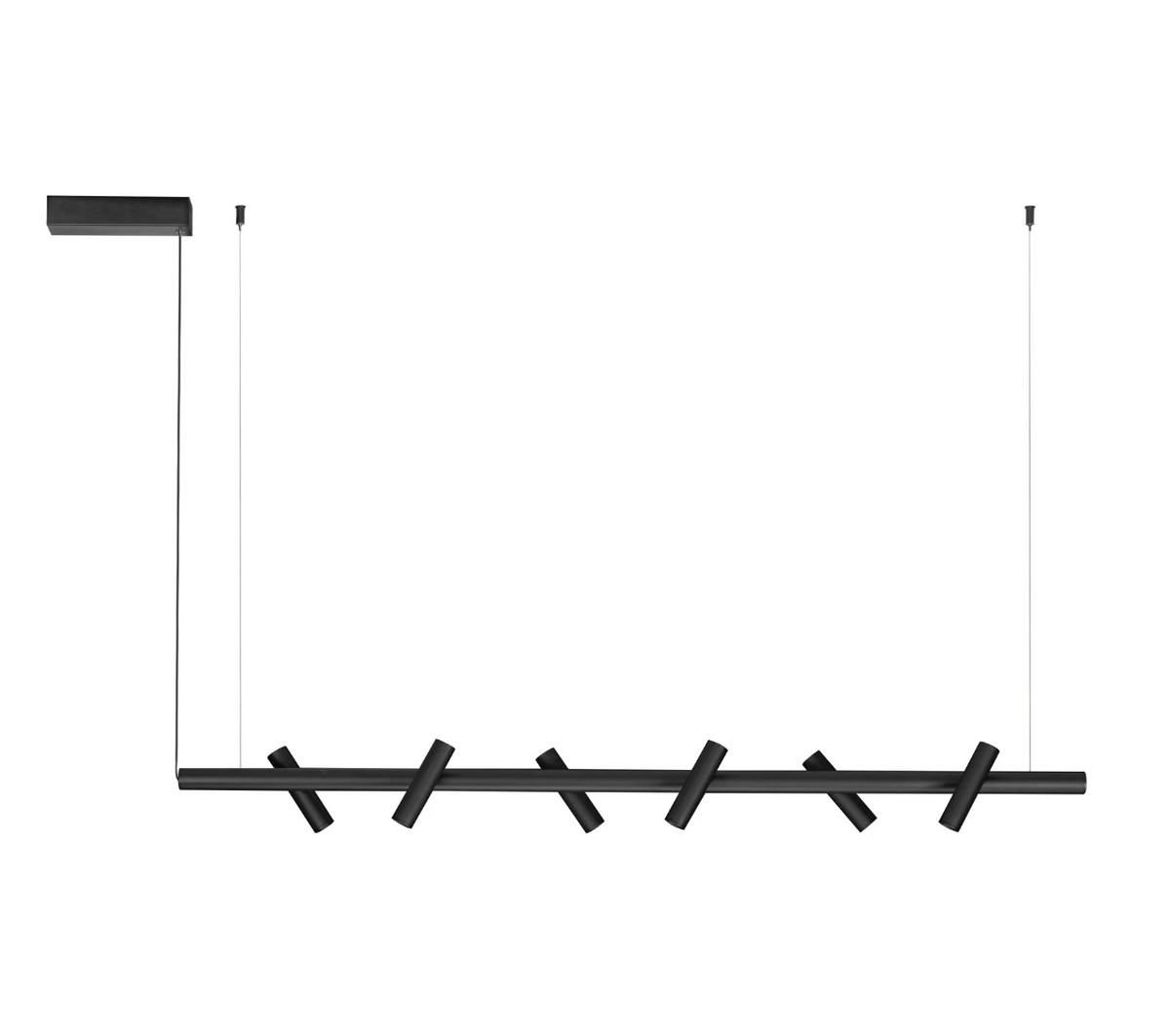 Leva Spot Sleek Black Linear Bar Pendant - ID 15095