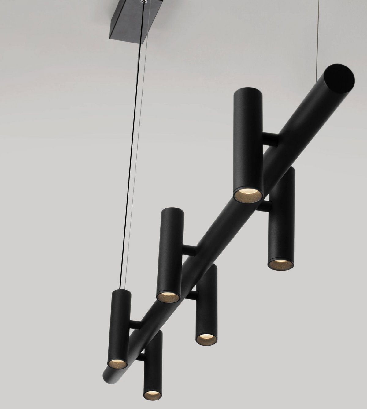 Leva Spot Sleek Black Linear Bar Pendant - ID 15095