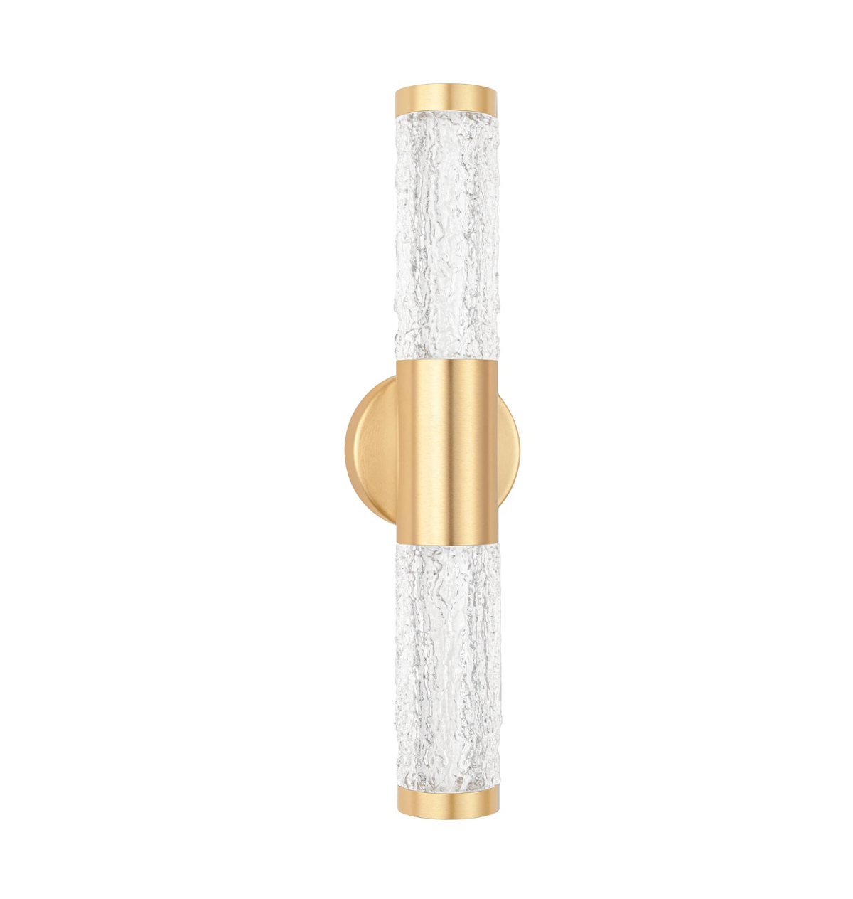 Coro Gold & Textured Glass Wall Light - ID 15102