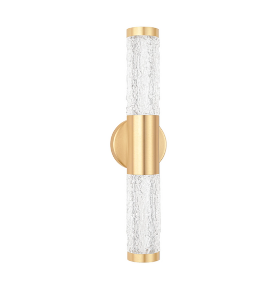 Coro Gold & Textured Glass Wall Light - ID 15102