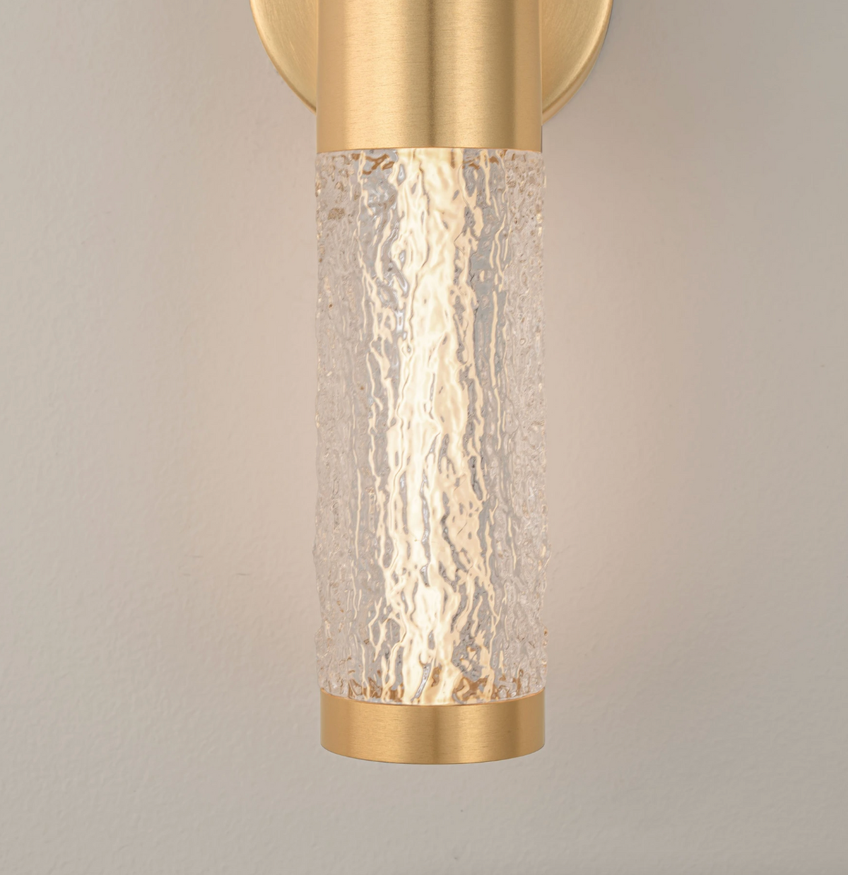 Coro Gold & Textured Glass Wall Light - ID 15102