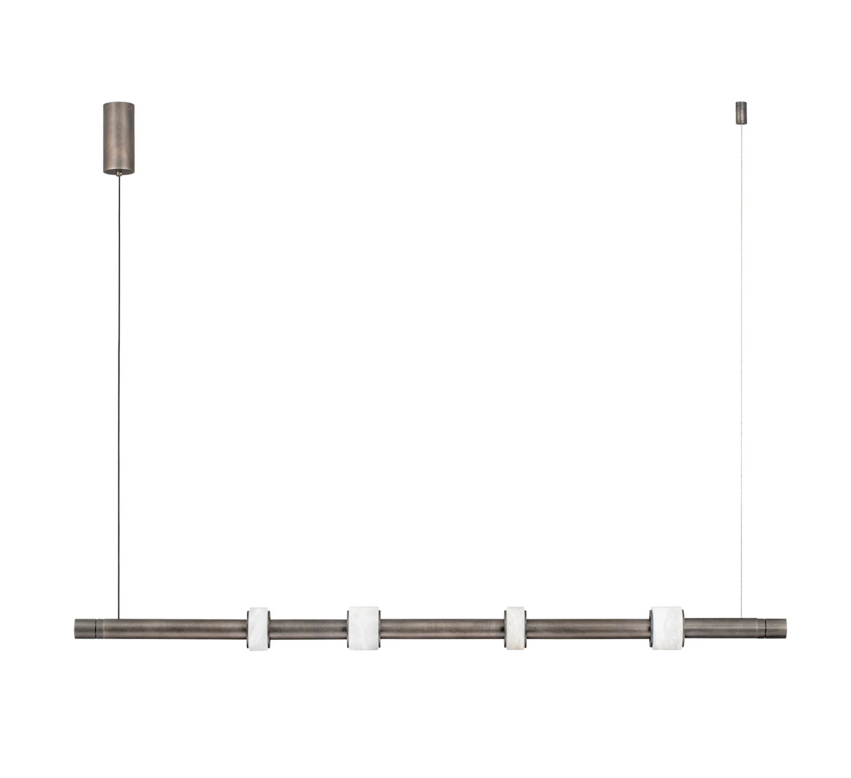Rowl Anthracite & Alabaster Decorative Linear Bar Pendant - ID 15113