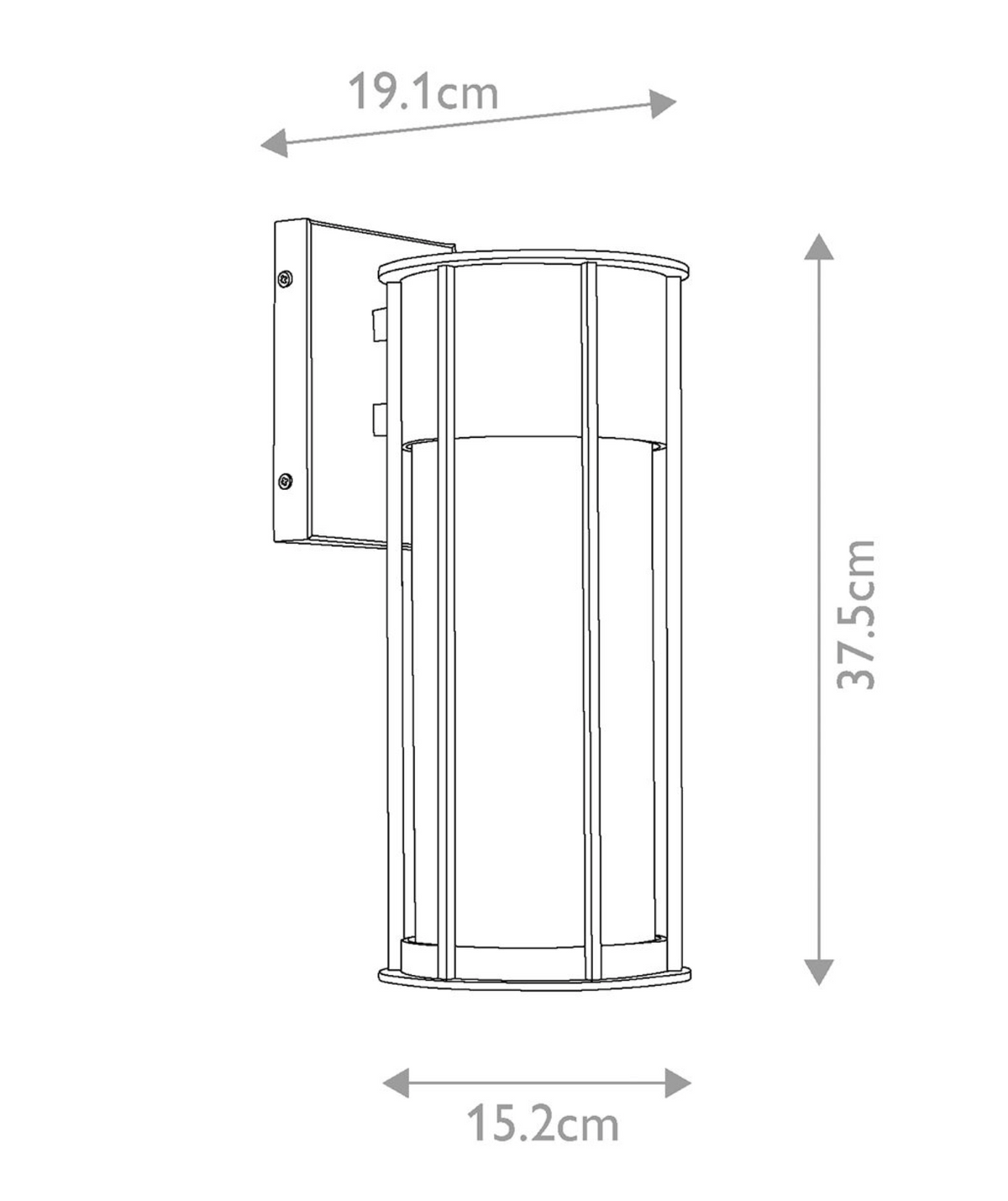 Malli Seeded Glass Black Exterior Wall Lantern - ID 15155