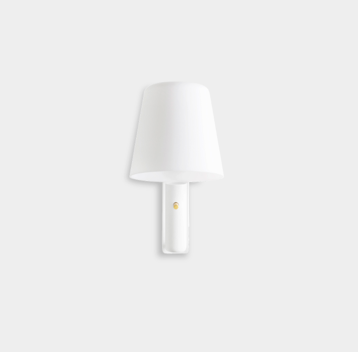 Nado white LED wall light & reading spotlight with opal shade ID 9342